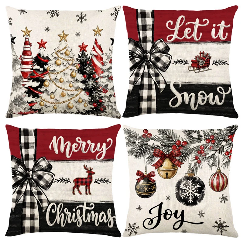 Farmhouse Christmas Pillow Cover Set