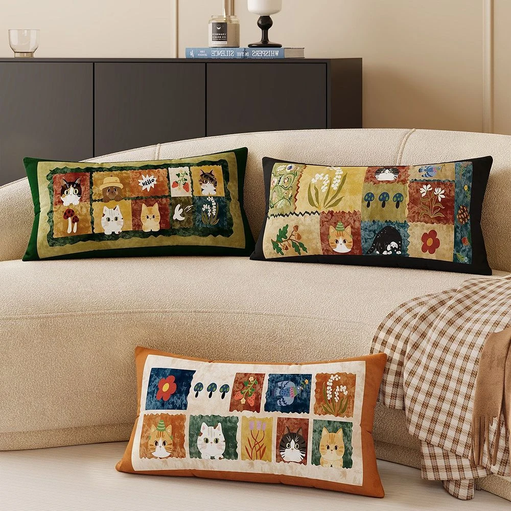 Vintage Postcard Pillow Cover Set